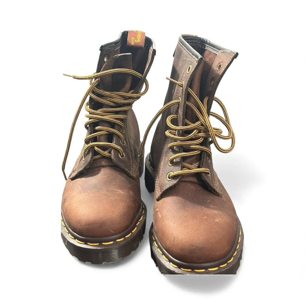 Dr. Doc Martens 1460 Crazy Horse Leather Boots  — Women 6, Men 5 —‎ Brown